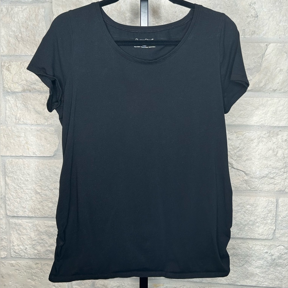 Bumpstart Maternity T Shirt Size Large Black Short Sleeves